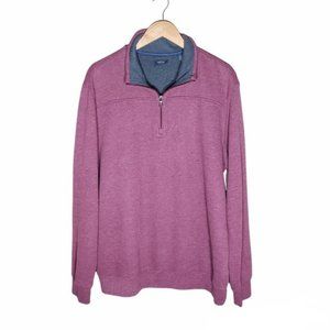 Arrow Men's 1/4 Zip Classic-fit Fleece Pullover Sweater Size Large Saranac